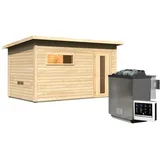Karibu Hytti 6 inkl. 11 kW Bio-Kombiofen + int. Steuerung