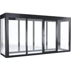 SunElements Design Gewächshaus SunGarden Energy mit Photovoltaikdach 4.1 anthrazit-metallic, Wände: 6mm Acrylglas klar, Dach: Doppelglasmodule 40 % Transparenz