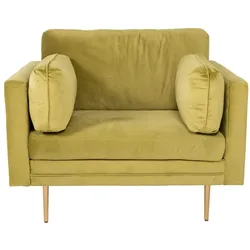Boom Sessel Velour grün.