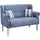 Home Affaire Küchensofa HOME AFFAIRE "Moro", blau, B:138cm H:99cm T:73cm, 60% Polyester, 40% Baumwolle, Sofas, inkl. 2 Stk. Zierkissen gestreift, verschiedenen Stoffe und Farben