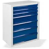 ADB Mehrzweckschrank ADB Schubladenschrank MAMMUT, 7 Schubladen mit Vollauszug, 70 x 90 cm (B x H), in verschiedenen Farben blau|grau