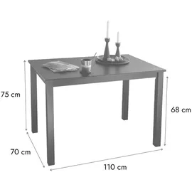 woodroom Kota 110 x 70 x 70 cm schwarz