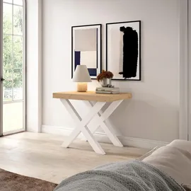 SKRAUT HOME Ausziehbarer Konsolentisch 140x90x73cm beige