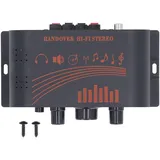 20 W X 2 Mini-Stereo-Verstärker, HiFi-Leistungsverstärker mit Aluminiumgehäuse, Höhen- und Bassregelung, 2 Eingänge und 2 Ausgänge für Lautsprecherkopfhörer, für Mobiltelefone,