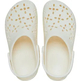 Crocs Classic Floral Cut Out Clog weiss Damen