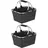 Home4You Einkaufskörbe 2er Set, 40 x 30 cm - Kunststoffgeflecht - Aluminium - 2er Set
