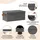 Woltu 6er Set Aufbewahrungsboxen mit Deckel, mit Griffen, faltbar, Grau, 27L(48x29x20 cm