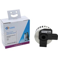 G&G Etiketten Rolle Kompatibel ersetzt Brother DK-22210 29mm x 30.48m Papier Weiß 1 St. Permanent h