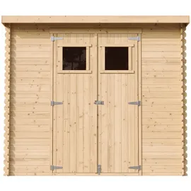 TIMBELA Gartenhaus M310+M310G 2,39 x 1,42 m Natur