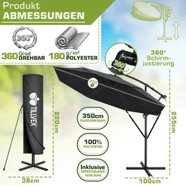 tillvex Ø 350 cm Anthrazit