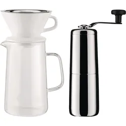 Slow Coffee Kaffeezubereiter mit Karaffe und Mühle 4 El.