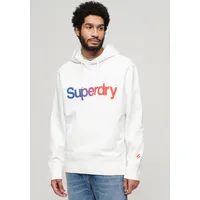 Superdry Kapuzensweatshirt SUPERDRY "CORE LOGO LOOSE HOOD" Gr. L, weiß (brilliant weiß) Herren Sweatshirts