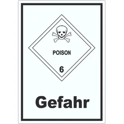 Aufkleber Giftige Stoffe Gefahr Poison Totenkopf A6 (105x148mm)