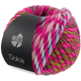 Lana Grossa Dolce Häkelwolle, 50 m grün|rosa