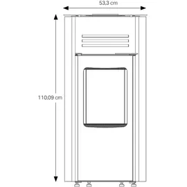 ADURO P1.4 Stahl Weiß/Abdeckplatte Glas