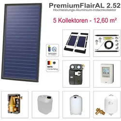Solarbayer PremiumFlairAL Indach-Solarpaket 5 Bruttofläche 12,60 m2 Solaranlage