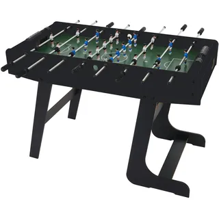 Mendler Tischkicker London, Kicker Kickertisch Tischfussball, klappbar 84x121x105 ~ schwarz