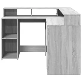 vidaXL Schreibtisch Grau Sonoma