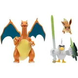 Pokémon Figuren 3er-Pack Evoli, Lauchzelot & Glurak