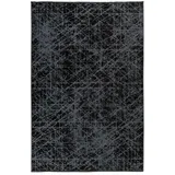 MeGusta Flachflor Teppich UsedLook Modern Grau Polyester 160x230 cm Eva