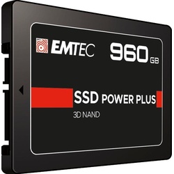 EMTEC X150 SSD Power Plus interne SSD (960 GB) 2,5″ 520 MB/S Lesegeschwindigkeit, 500 MB/S Schreibgeschwindigkeit schwarz 960 GB