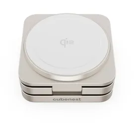 CubeNest Qi2 SQ312 Pro Titanium 3in1 mit MagSafe Halterung