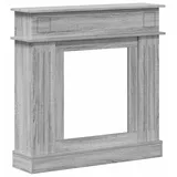 vidaXL Kaminumrandung Sonoma-Grau 102 x 26 x 100 cm Holzwerkstoff - Grau