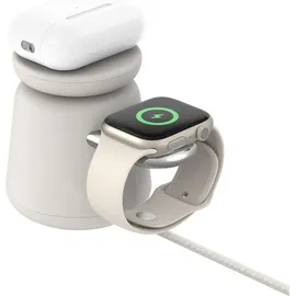 Belkin BoostCharge Pro Kabellose 2-in-1-Ladestation mit MagSafe (15 W) weiß - Grau