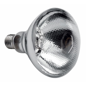 Bartscher Infrarotlampe IWL250D-WS, glasklar, 0,25 kW, Infrarotlampe E27 Gewinde zur Ausstattung von Wärmebrücken, 1 Stück