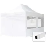 TOOLPORT Faltpavillon Economy 3 x 4,5 m inkl. 4 Seitenteile weiß 59049