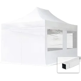 TOOLPORT Faltpavillon Economy 3 x 4,5 m inkl. 4 Seitenteile weiß 59049