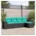 vidaXL Gartensofa-Set 5-tlg. schwarz