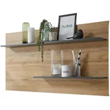 furn.design Wandpaneel Eiche Wotan grau Holzwerkstoff, Nachbildung,Eiche, Uni, Holz Optik, 155x80x20 cm Wohnzimmer, Regale, Wandregale