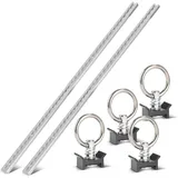 STAHLWERK Zurrschienen 2er Set mit Zurrösen 100 cm Airlineschienen aus Aluminium