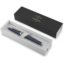 Parker IM Matte Blue C.C., Feder F Messinggehäuse, mattblau, verchromte Zierteile