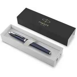 Parker IM Matte Blue C.C., Feder F Messinggehäuse, mattblau, verchromte Zierteile