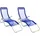 VCM Gartenliege-Set 160 x 48 x 100 cm Blau