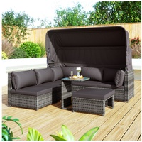 Gotagee Gartenlounge-Set Gartenlounge-Set Rattan Sonneninsel Sitzgruppe Outdoor Gartenmöbel