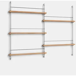 Magazin Regal – MS.115.2 - Eiche natur | Edelstahl