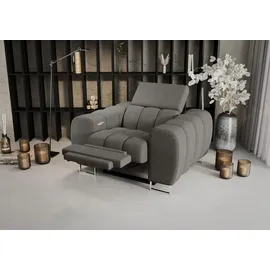 Fun Möbel Sessel Bastien Relax Stoff Moly 75 x 112 x 87 cm Grau elektrisch