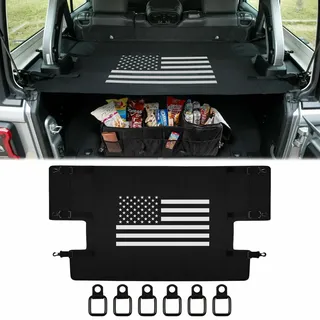 TDHLW Hintere Cargo Cover Schild Gepäck Pad Rear Trunk Protector Schatten für Jeep Wrangler JK JKU 2007-2017