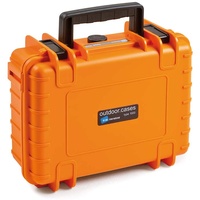 B&W International Outdoor Case Typ 1000 Koffer orange mit Facheinteilung (1000/O/RPD)