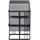 [en.casa] Hocker Tas 38 x 38 x 38 cm Hellgrau