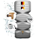 GARANTIA CUBUS Regentonne Komplett-Set 700 L Betongrau