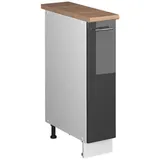 Vicco Apothekerschrank Anthrazit Hochglanz/Weiß 20 x 60 x 82 cm Grau