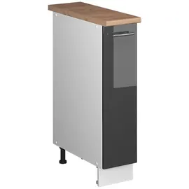 Vicco Apothekerschrank Anthrazit Hochglanz/Weiß 20 x 60 x 82 cm Grau