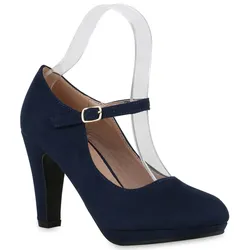 Damen Mary Janes in Dunkelblau