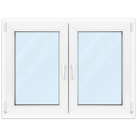 Zweiflügeliges Fenster, Kunststoff, Kömmerling 70 AD, Weiß, 1200 x 900 mm, 2-fach Verglasung, individuell online konfigurieren