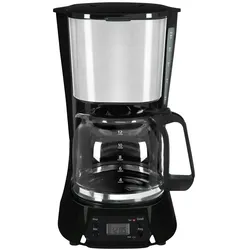 Exquisit Kaffeemaschine KA 6119 isw | Warmhalteplatte | bis zu 15 Tassen | Tropfstopp | Filterkaffeemaschine