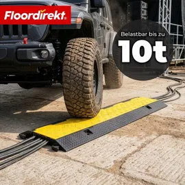 Floordirekt Kabelbrücke Vertex Kabelschutzbrücke 3-kanal bis 10 Tonnen Kabelrampe Mit Klappe